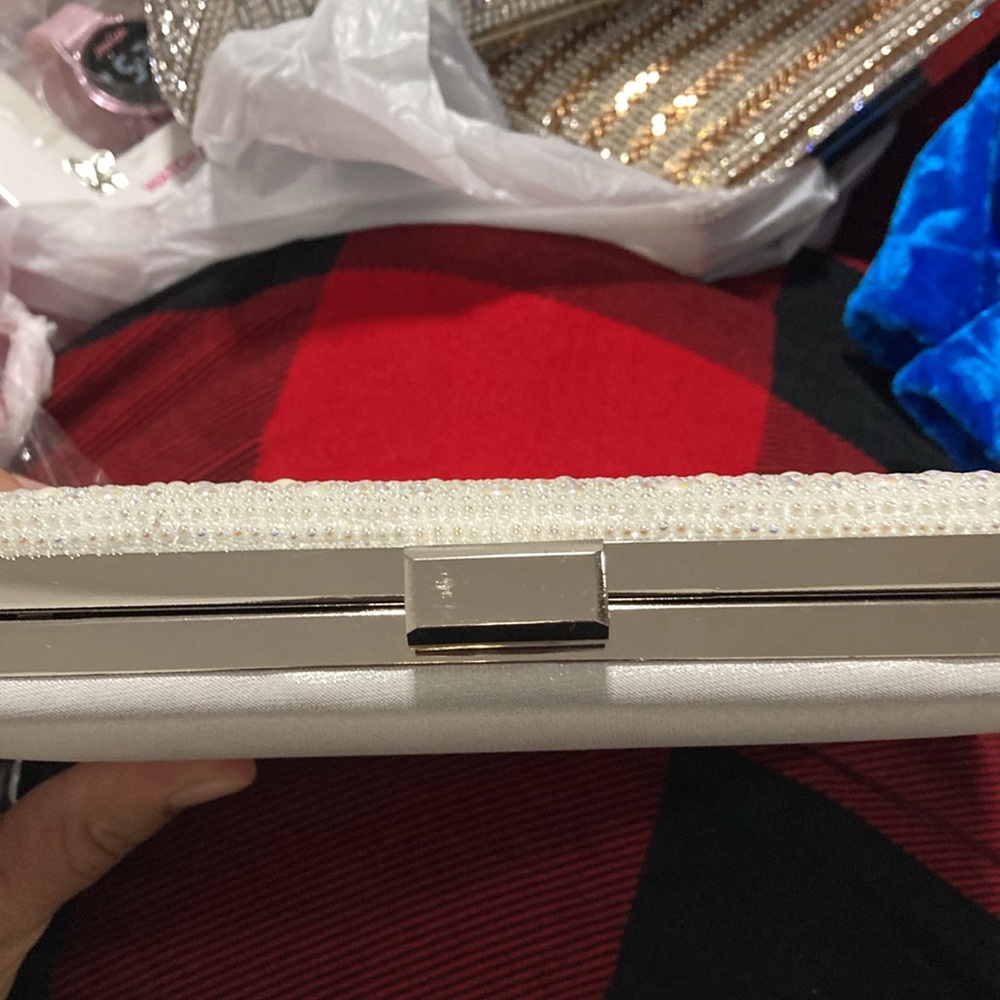 Natasha pearl rhinestone woman clutch - Picture 3 of 5